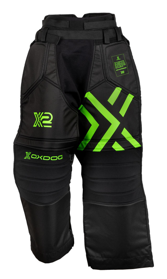 X2 Goalie Pants SR Black/Green 25/26