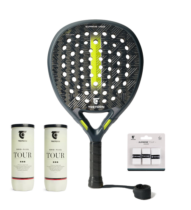 Supreme VSQZ 2025 + 2 rör Serie+ Tour + 3-pack Overgrip