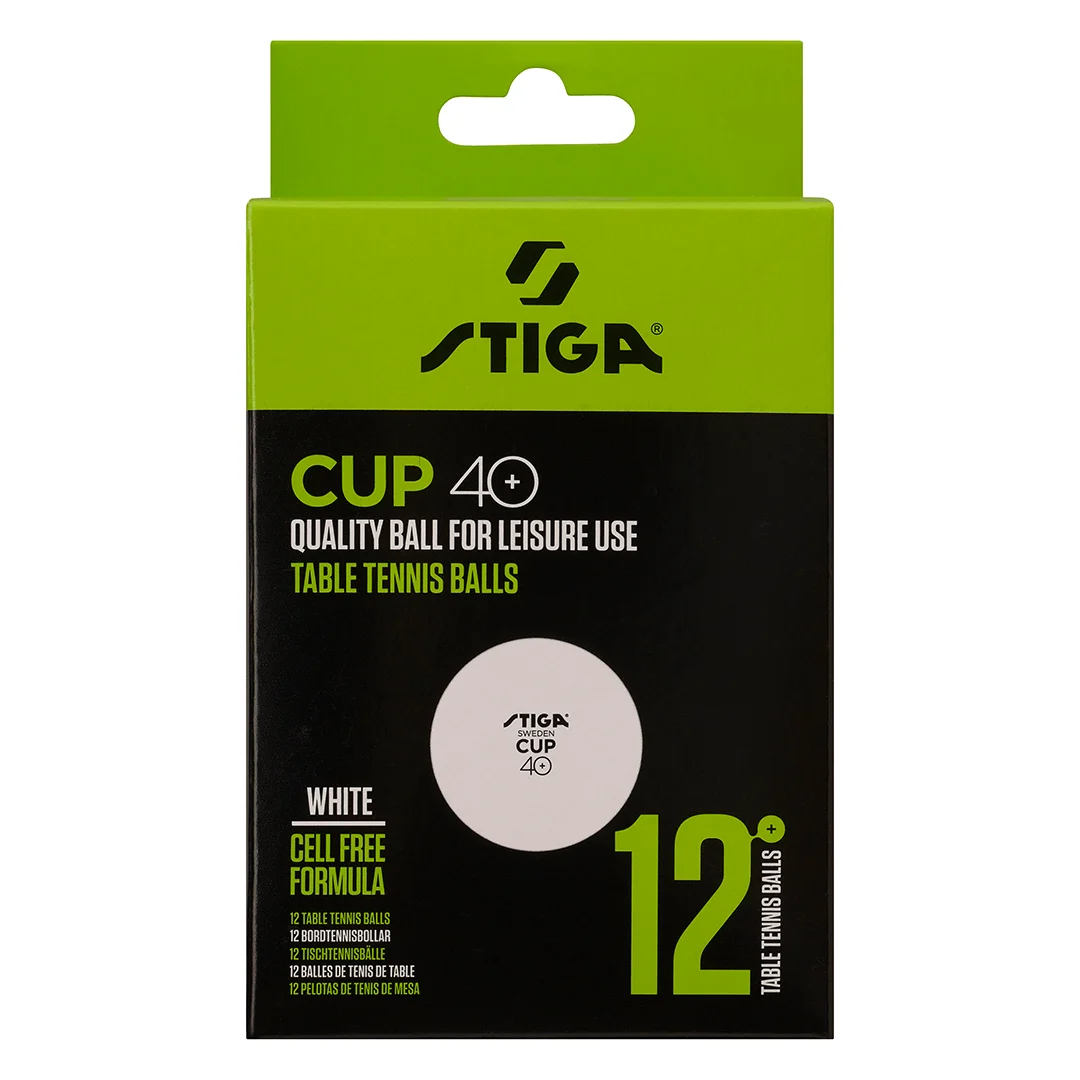 Rise Bordtennis Ball Cup. hvit. 12-pakning